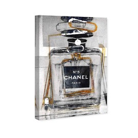 The Oliver Gal Artist Co. Infinite Glam Gold | Contemporary Premium Canvas Print The Fashion Wall Art Decor Collection, 20 in x 30 in, Silver