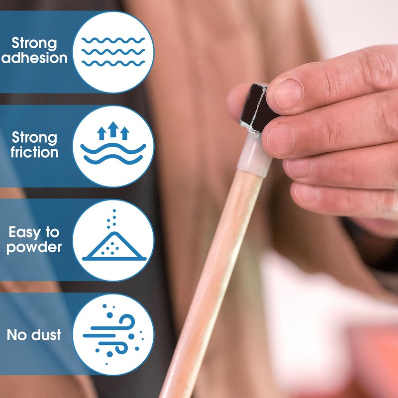 teasteam Snooker Cues Chalk 12Pcs Pool Cue Billiard Chalk No‑slip