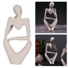 Resin Thinker Sculpture Abstract Statue Collectible Figurine Home Office Desktop