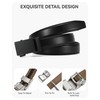 CHAOREN Leather Boys Belt, Dress Kids Belt with Ratchet Buckle
