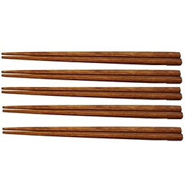 J-kitchens Chopsticks Set of 5 Pairs Wooden Heat Resistant 8.9 inches (22.5 cm) Kyoka Champ Chopsticks Slender Made in Japan