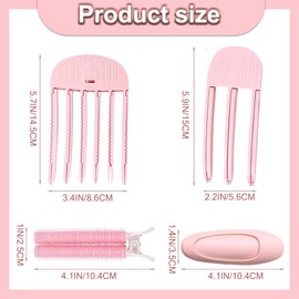 Volumen Clips Haare,4PCS Volumen Haarklammer,Volumen Haarspangen, Volumenclip Für Den Haaransatz,Spurlose Haarspange Haarstyling Rollenclips für Volumen,Ansatzlifting auf allen Haartypen (Rosa)