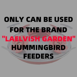 LaElvish Garden Upgraded Replacement Metal Base, Fits LaElvish Garden Hummingbird Feeders ONLY, No Leak No Rust, Safe for Hummingbird, Silver+Red Feeding Ports, Containing 1 Metal Base