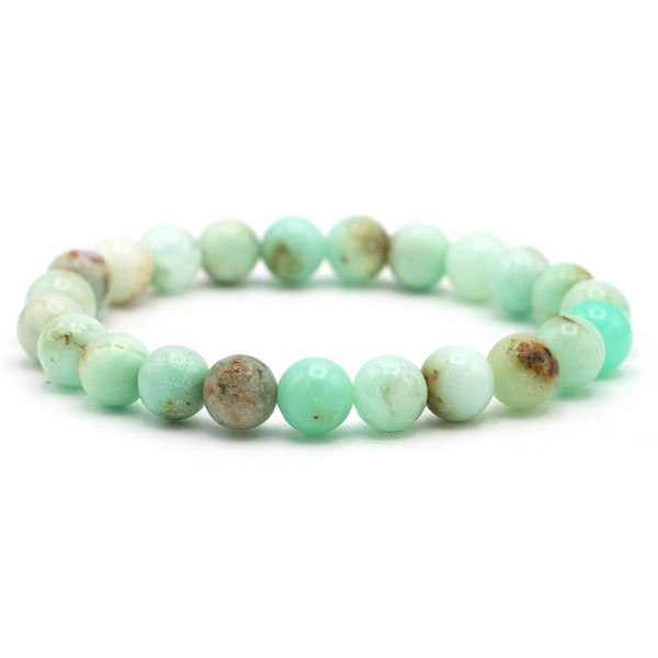 Miracles Minéraux 8mm Round Beaded Bracelet Natural Stone French Craftsmanship