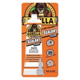 Gorilla Glue 1pc Gorilla Glue 108324 Silicone Sealant, 3 oz, Tube, Clear, Silicone Base