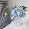 ZooeyRoose 3 pcs Light Blue Artificial Hydrangea Flowers 21" Lifelike