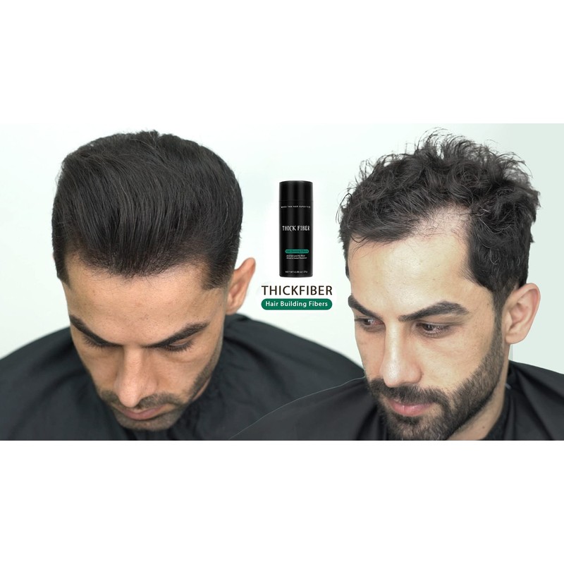 THICK FIBER Hair Fibres (Pack of 1, BLACK) | Powder