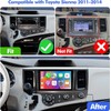 4+64G Android 13 Double Din Car Stereo for Toyota Sienna