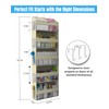 BRENIX Over the Door Organizer with 5 Large Pockets &