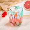 Jingmore 4 Pcs Icon Juice Glasses Handcrafted Double Old-fashioned Confetti