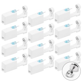 Aucuu Ear Piercing Gun, Disposable Ear Piercing Gun, Sterile Sterile Safety Ear Piercing Gun, Piercing Gun with Stud Earrings, Painless Self-Piercing Tool, Plastic