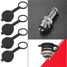 Create idea 10PCS GX16 Aviation Connector Plug Cover Compatible With Aviation Connector Sockets Rubber Cap Circular Connector Protective Sleeve Black