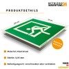 Notausstieg Sign | Aluminium Photoluminescent | Size: 20 x 20