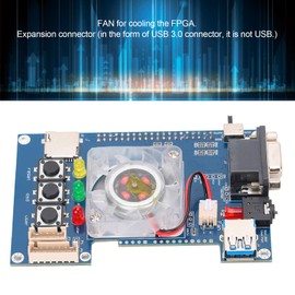 IO Board Analog Video Output VGA Port for Mister FPGA 3.5mm Headset Port Replacement Board,IO Board with 3pcs Buttons,3pcs Status Indicator Lamp