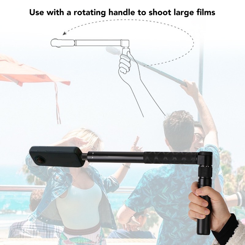 Action Camera Selfie Stick Aluminum Alloy Extendable Screw In Invisible