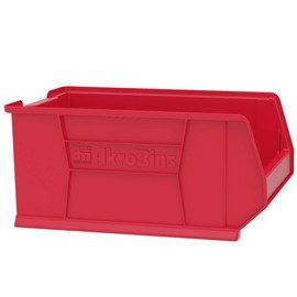 Akro-Mils 30288 Super-Size AkroBin Heavy Duty Stackable Storage Bin Plastic Container, (24-Inch L x 16-Inch W x 11-Inch H), Red, (1-Pack)