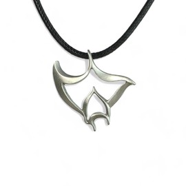 Big Blue by Roland St John Manta Ray Necklace Pewter Pendant- Manta Ray Gift for Women and Men | Stingray Necklace | Ocean Theme Gifts for Divers | Sea Life Jewelry for Divers | Stingray Charm