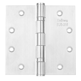 XinSheng 316 Stainless Steel Door Hinges 4.5x4.5 Inch Heavy Duty Marine-Grade Rust Proof Ball Bearing Hinges for Exterior Outswing Doors, High-Salt Environments Non Removable Pin 3 Pack
