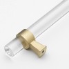 GlideRite 3.75-inch Clear Acrylic Cabinet Pulls Satin Gold Gold Finish