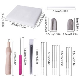 Rapidbok 7-Piece Needle Felting Set, Felting Needle Set, Felting Needles for Dry Felting, Needle Felting Accessories, Felting Starter Set, Wool Felting Tool Kit, with Needle Handles Made of Wood,