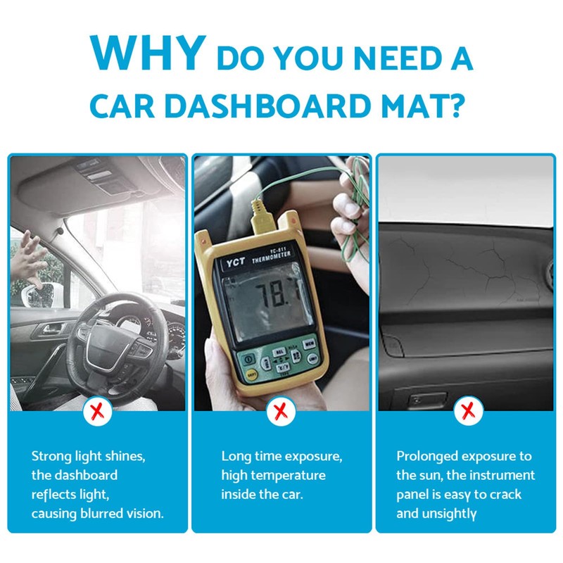 MAX COOL Non-Slip Dash Mat Dashboard Cover Suitable for Ford