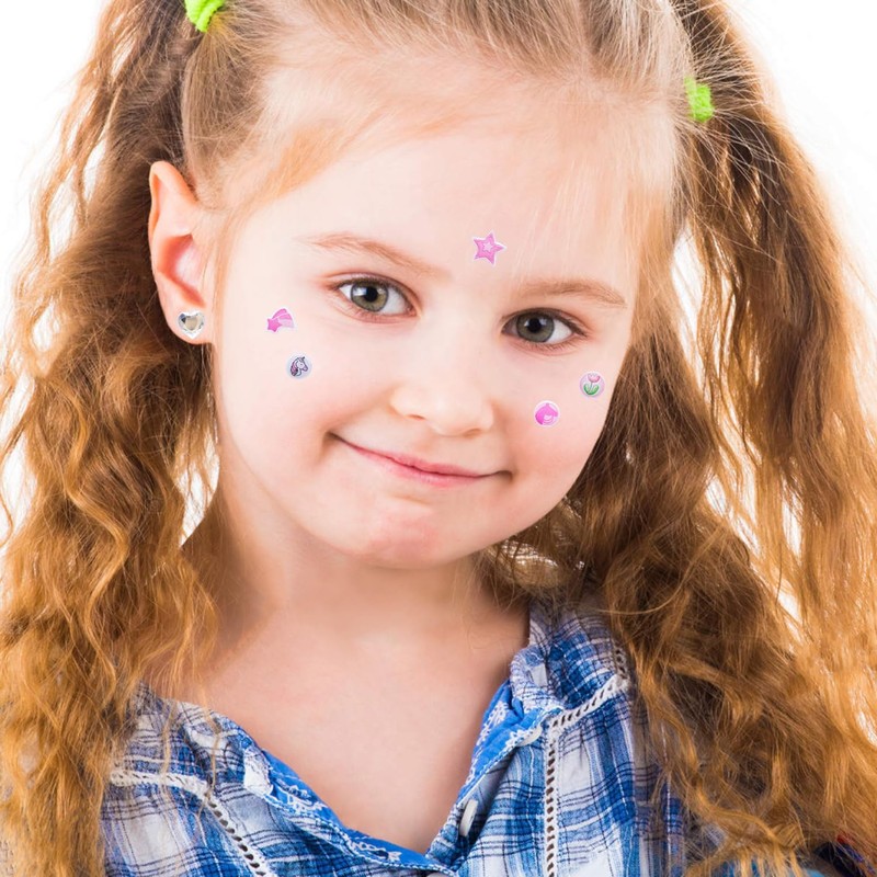 koutey 30 Pairs Butterfly Stick on Earrings - Kids Unicorn