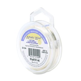 Alambre artístico, Calibre 22/0.64 mm, Chapado en Plata, Resistente al deslustre, Alambre de Cobre de Color Resistente al deslustre, Plata Resistente al deslustre, 10 yardas/30 pies