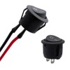SPTwj 10 pcs Round Rocker Switch Button 2 Terminals ON/OFF