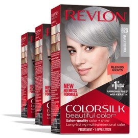 Revlon Colorsilk Beautiful Color Permanent Hair Color, (OLD VERSION) 82B Silver Blonde (Pack of 3)