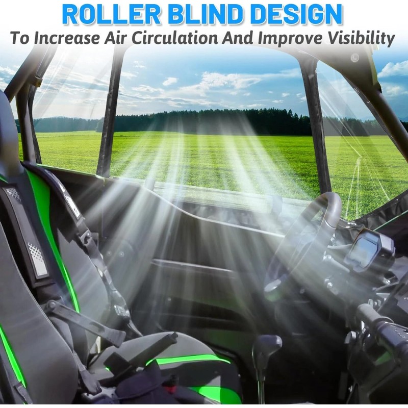 StarknightMT Upgraded Soft Upper Door Enclosure Set for 2020-2022 Kawasaki