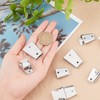 SUPERFINDINGS 8pcs 2 Styles Iron Bolo Tie Slider Clasp Bolo