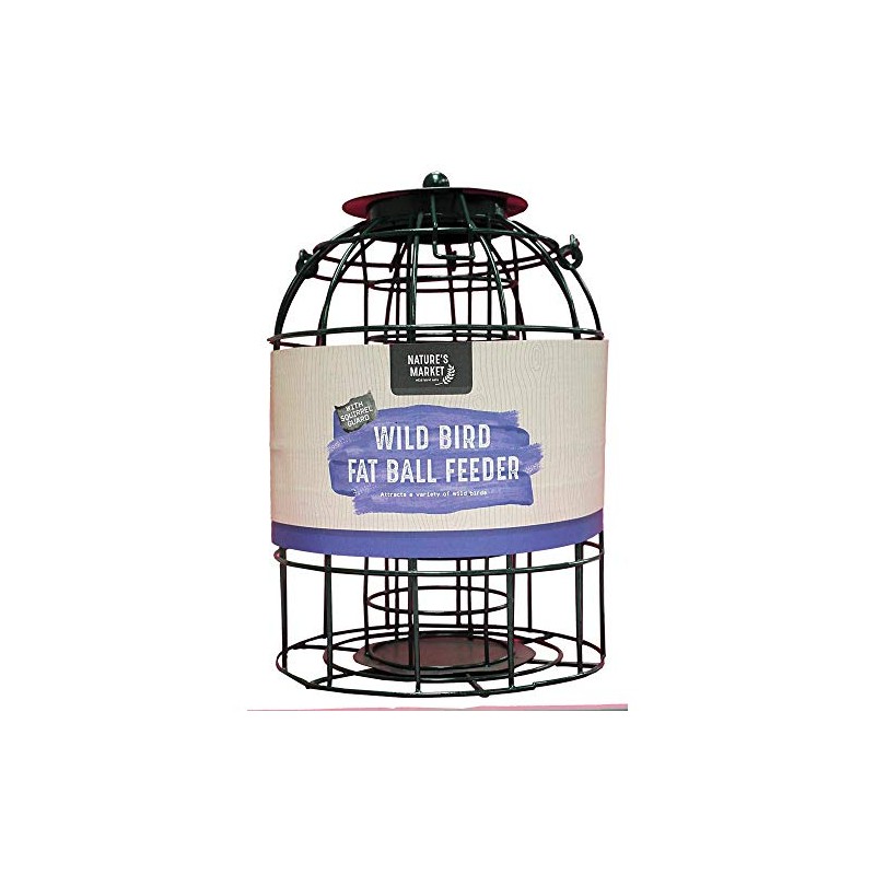 Natures Market BF008FB Squirrel Guard Hanging Fat Ball Feeder