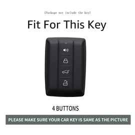 ontto Leather Car Key fob Cover fit for Great Wall GWM WEY Tank 300 500 Tank300 Tank500 2021 Smart Key Case 4 Buttons Key Shell Keychain Keyring Accessories Key Holder Bag Protector Black