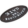 AB Tools Please Close The Gate Black Cast Iron Sign