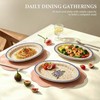 30PCS Oval Paper Plates, 10.55" x 8" Everyday Disposable Plates,