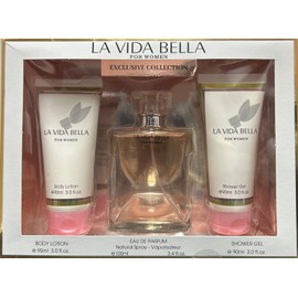 FRAGRANCE COUTURE LA VIDA BELLA FOR WOMEN 3PC GIFT SET(3.4 OZ EDP/S+BL+SG)