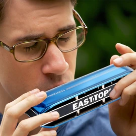 EAST TOP Harmonica Chromatic Harmonica 12 Holes 48 Tone C Blues Harmonica Beginners Experts Children Studying Practice (EAP-16)
