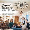 35'' Bladeless Ceiling Fan with Lights and Remote, Flush Mount
