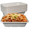 EcoQuality 22oz Disposable Bowls - Rectangular Compostable Sugarcane Fiber Biodegradable