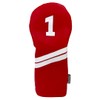 Red and White Sunfish Leather Golf Headcover 5 Piece Set