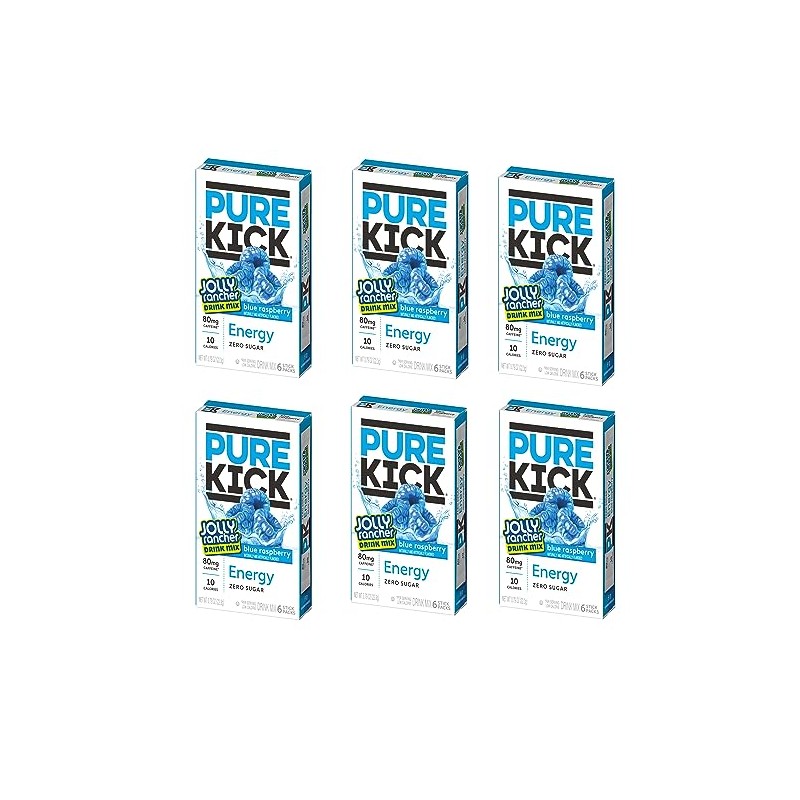 Pure Kick Singles To Go, Jolly Rancher Blue Raspberry, Energy