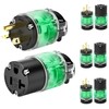 EPLESFTON 4 Set 20A 125V Extension Cord Ends Replacement, Lighted