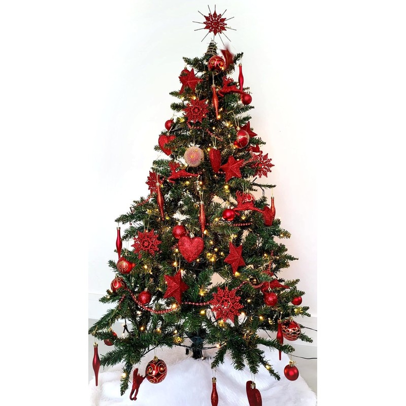 9pc Luxury Premium Baubles, Christmas Tree Bauble Decorations Matte, Glitter,