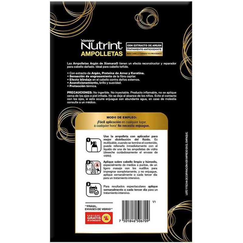 Xiomara Nutrint Ampolletas Argán Tratamiento Antioxidante 60 ml