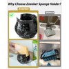 Zoeeker Kitchen Sponge Holder, Ceramic Dish Sponge Holder Sponge Organizer