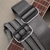 Melede Bulldog - Guitar Strap Black & White with Fast