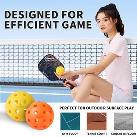 Outdoor Pickleball Balls | 3 Pack | 40 Holes Pickle Balls for All Style Pickleball Paddles & All Skill Levels Tournament Play | Durable Pickle Equipment Standard Balls, Yellow