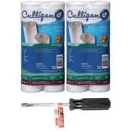 Culligan P5-D Level 4 5 Micron Sediment Filtration Replacement Cartridges (2, 9.75" H x 2.5" W x 2.5" D + PLEXTOOL(TM) BUNDLE)