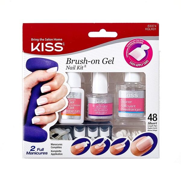 Kiss Brush-On Gel Nail Kit (2 Pack)