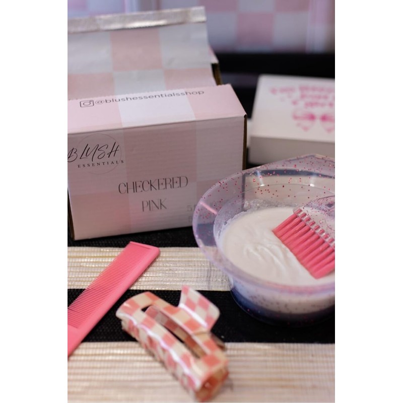 Checkered Pink Aluminum Hair Foils for Highlighting - 5"x10.75" Aluminum